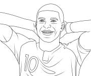 Coloriage Joueur Mbapp&eacute;