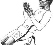 Coloriage Kylian Mbappe a juste marqu&eacute; un but