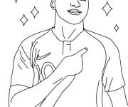 Coloriage Kylian Mbappe dessin&eacute; &agrave; la main
