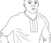 Coloriage Kylian Mbapp&eacute; d&eacute;taill&eacute;