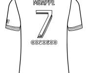 Coloriage Maillot de Kylian Mbappe
