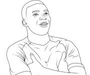 Coloriage Mbapp&eacute; c&eacute;l&eacute;bration de but
