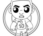Coloriage Mbapp&eacute; chibi