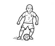 Coloriage Mbapp&eacute; de cartoon