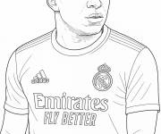 Coloriage Mbapp&eacute; de Real Madrid