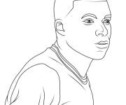 Coloriage Mbapp&eacute; d&eacute;taill&eacute;
