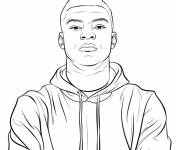 Coloriage Mbapp&eacute; en capuche
