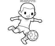 Coloriage Mbapp&eacute; en &eacute;moji