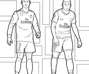 Coloriage Mbapp&eacute; et Cristiano Ronaldo
