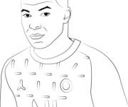 Coloriage et dessins gratuit Mbapp&eacute; facile à imprimer
