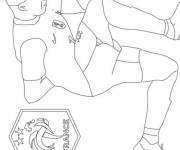 Coloriage Mbapp&eacute; Fran&ccedil;ais au crayon