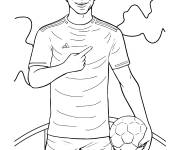 Coloriage Mbapp&eacute; joue pour le Real