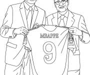 Coloriage Mbapp&eacute; signe pour le Real Madrid
