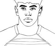 Coloriage Lamine Yamal du FC Barcelone