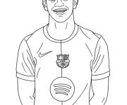 Coloriage et dessins gratuit Lamine Yamal en noir et blanc à imprimer