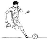 Coloriage Lamine Yamal en plein vitesse