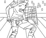 Coloriage Lamine Yamal pendant le match
