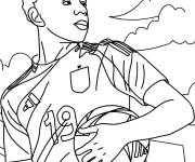 Coloriage Le talentueux joueur Lamine Yamal