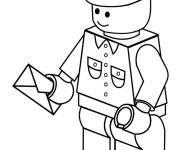 Coloriage Le facteur de Lego City