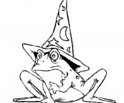 Coloriage Grenouille Magicienne