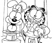 Coloriage Le Chat Magicien rigolo
