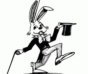 Coloriage Le Lapin Magicien