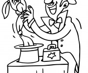 Coloriage Le Spectacle de Magicien