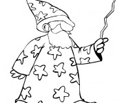 Coloriage Magicien pour enfant