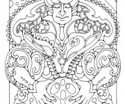 Coloriage Tableau de Magicien