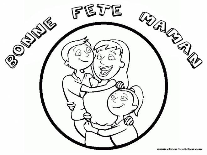 Coloriage De Bonne Fete Maman A Imprimer