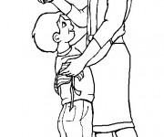 Coloriage Maman avec son enfant