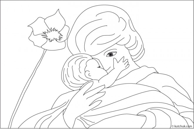 Coloriage Maman Et Son Bebe Dessin Gratuit A Imprimer