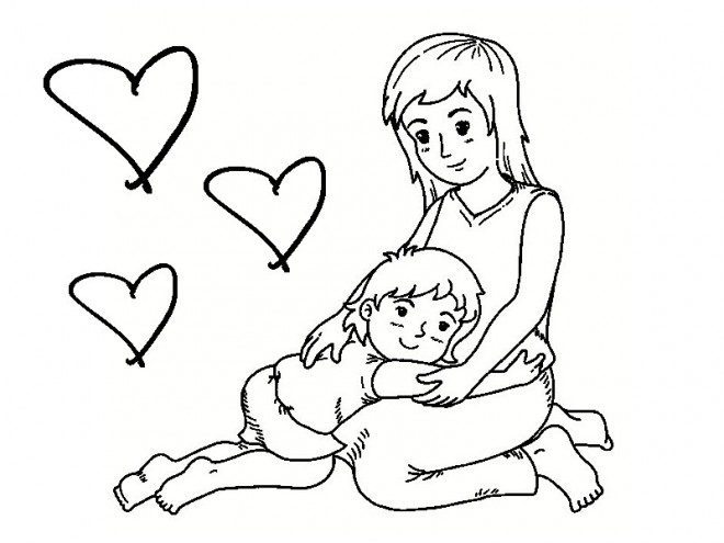 Coloriage Maman Je Taime Dessin Gratuit à Imprimer