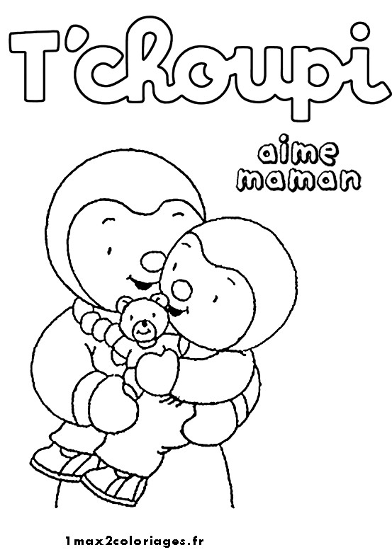 Coloriage et dessins gratuits Maman Tchoupi à imprimer