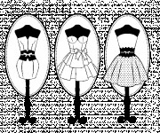 Coloriage buste de couture couleur