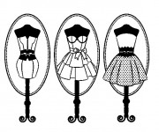 Coloriage Bustes de couture