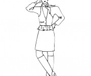 Coloriage et dessins gratuit Mannequin de couture Top modéle à imprimer