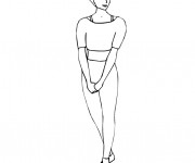 Coloriage et dessins gratuit Mannequin en pantalon à imprimer