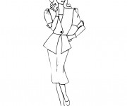 Coloriage Mannequin en robe