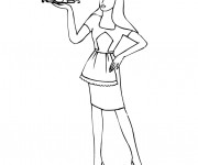 Coloriage Mannequin femme de m&eacute;nage