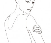 Coloriage Mannequin haute couture Pose