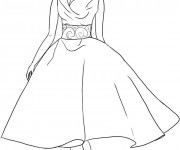 Coloriage Mannequin Model en Pose