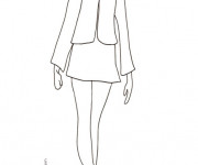 Coloriage Mannequin mod&egrave;le aimable