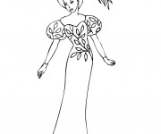 Coloriage Mannequin portant un beau chapeau