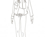 Coloriage Mannequin qui porte des lunettes