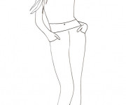 Coloriage Mannequin sympathique