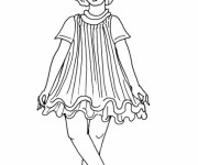 Coloriage Petite fille Mannequin