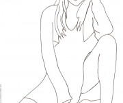 Coloriage Pose de Mannequin couleur