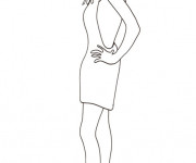 Coloriage top mod&egrave;le Pose