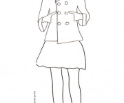 Coloriage Une belle Top Mod&egrave;le